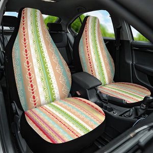Nigerian Aso Oke African Ethnic Stripes Car Seat Cover