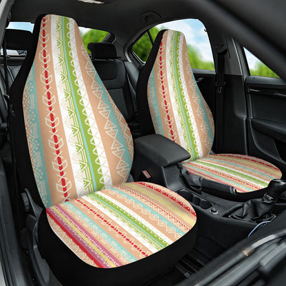 Nigerian Aso Oke African Ethnic Stripes Car Seat Cover