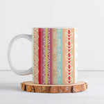 Nigerian Aso Oke African Ethnic Stripes Ceramic Mug