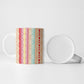 Nigerian Aso Oke African Ethnic Stripes Ceramic Mug