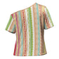 Nigerian Aso Oke African Ethnic Stripes Cross Shoulder Shirt