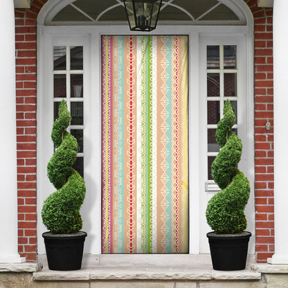 Nigerian Aso Oke African Ethnic Stripes Door Cover