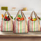 Nigerian Aso Oke African Ethnic Stripes Grocery Bag