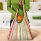 Nigerian Aso Oke African Ethnic Stripes Grocery Bag