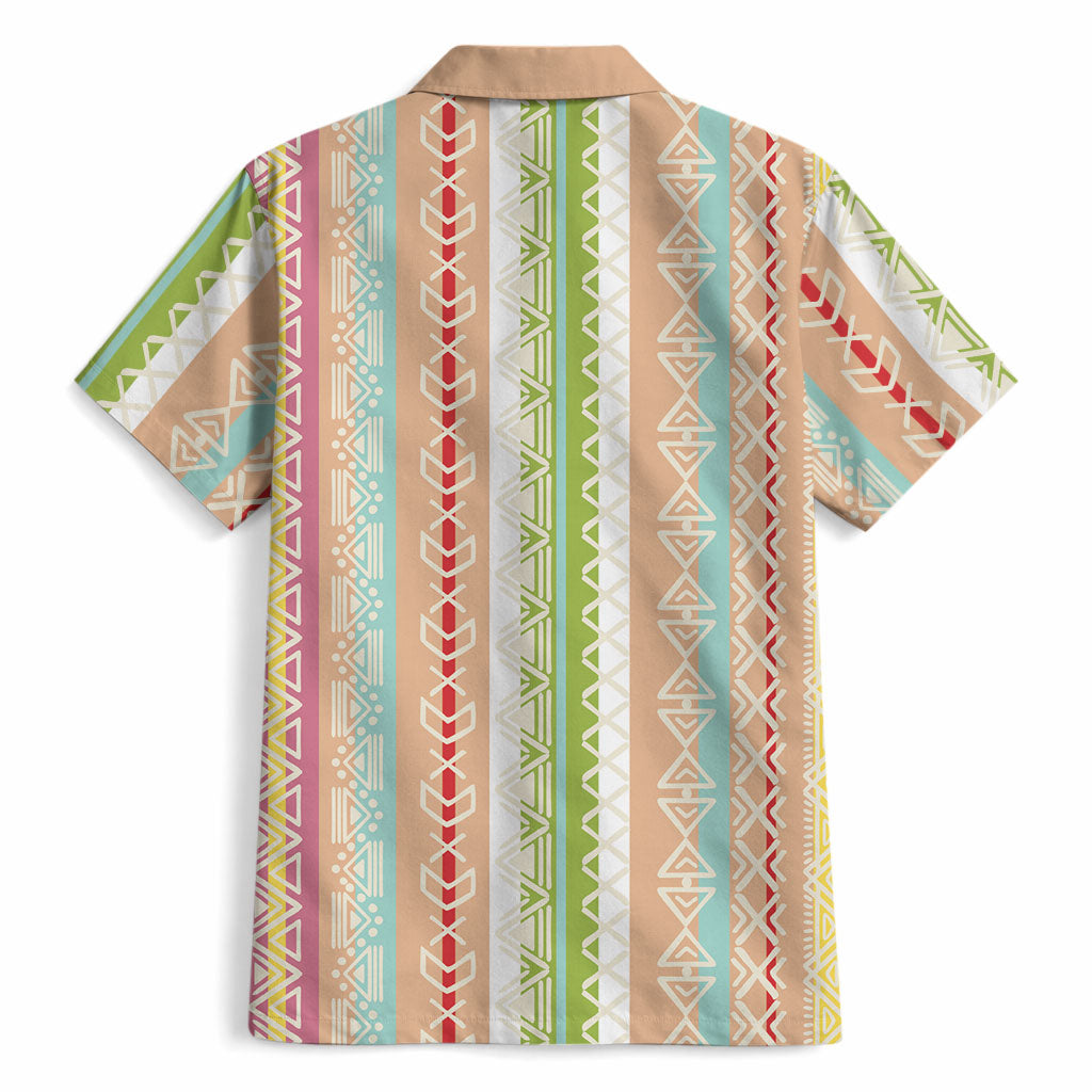 Nigerian Aso Oke African Ethnic Stripes Hawaiian Shirt