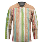 Nigerian Aso Oke African Ethnic Stripes Hockey Jersey
