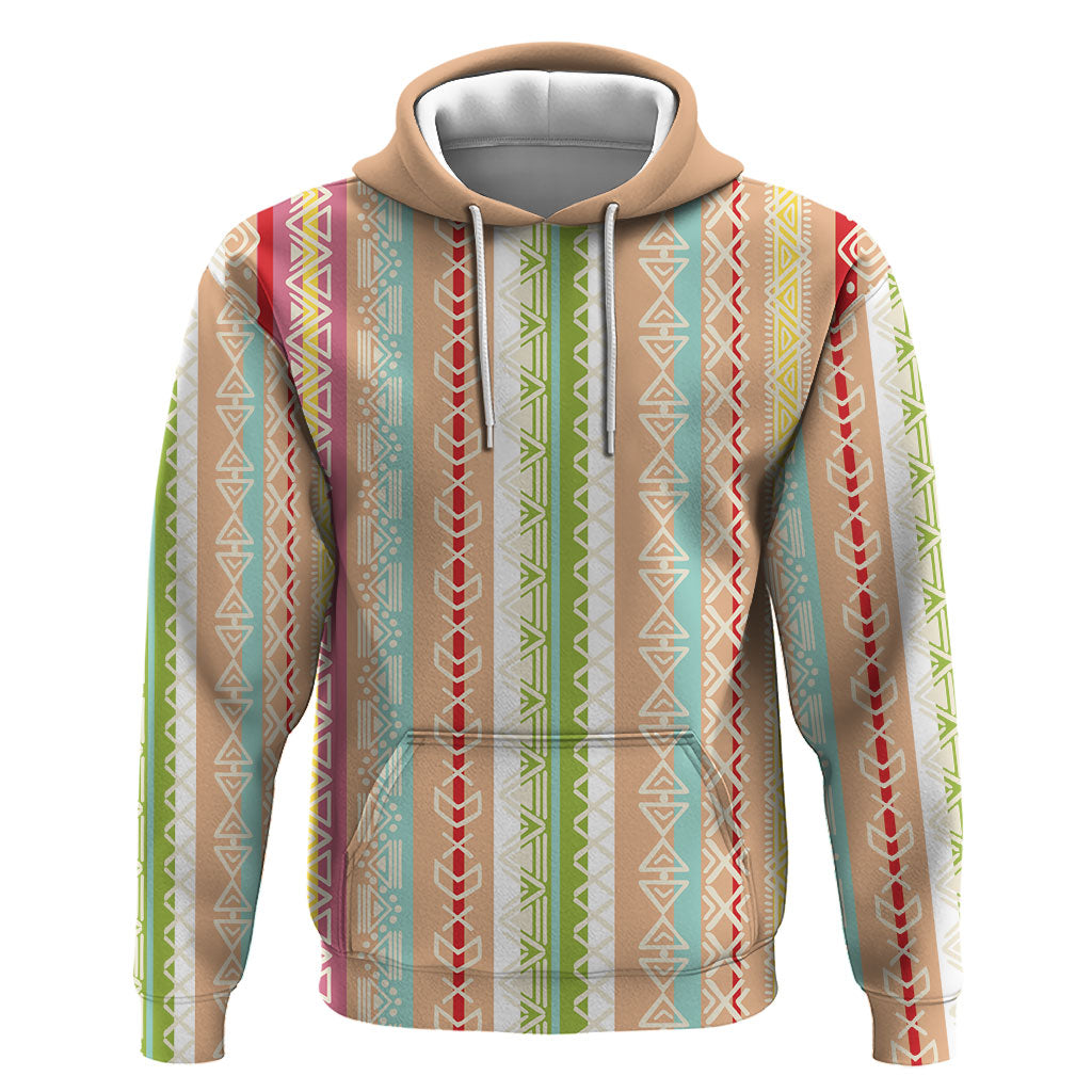 Nigerian Aso Oke African Ethnic Stripes Hoodie