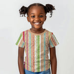 Nigerian Aso Oke African Ethnic Stripes Kid T shirt