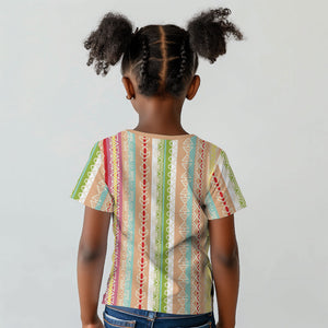 Nigerian Aso Oke African Ethnic Stripes Kid T shirt