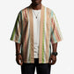 Nigerian Aso Oke African Ethnic Stripes Kimono