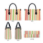 Nigerian Aso Oke African Ethnic Stripes Leather Bag