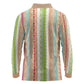 Nigerian Aso Oke African Ethnic Stripes Long Sleeve Polo Shirt
