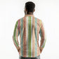 Nigerian Aso Oke African Ethnic Stripes Long Sleeve Polo Shirt