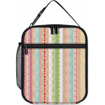 Nigerian Aso Oke African Ethnic Stripes Lunch Bag
