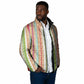 Nigerian Aso Oke African Ethnic Stripes Padded Jacket