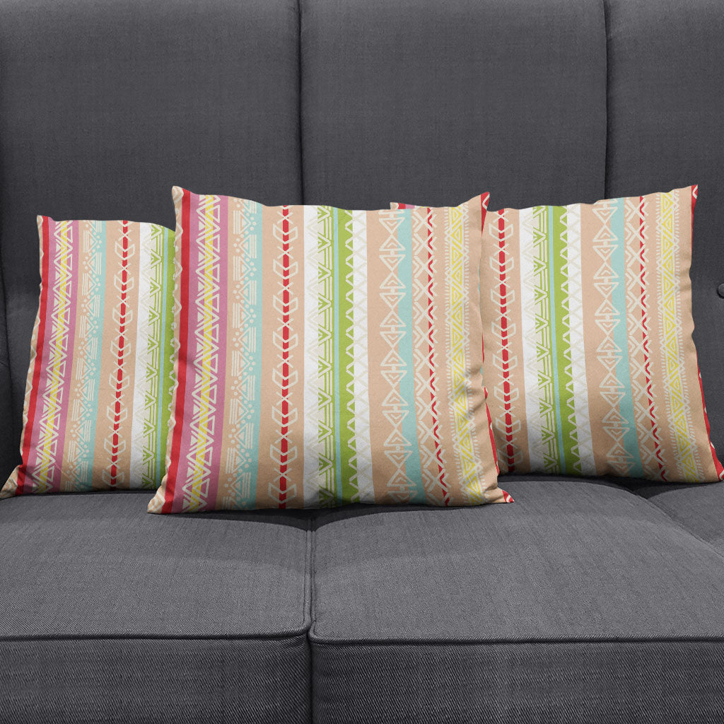 Nigerian Aso Oke African Ethnic Stripes Pillow Cover