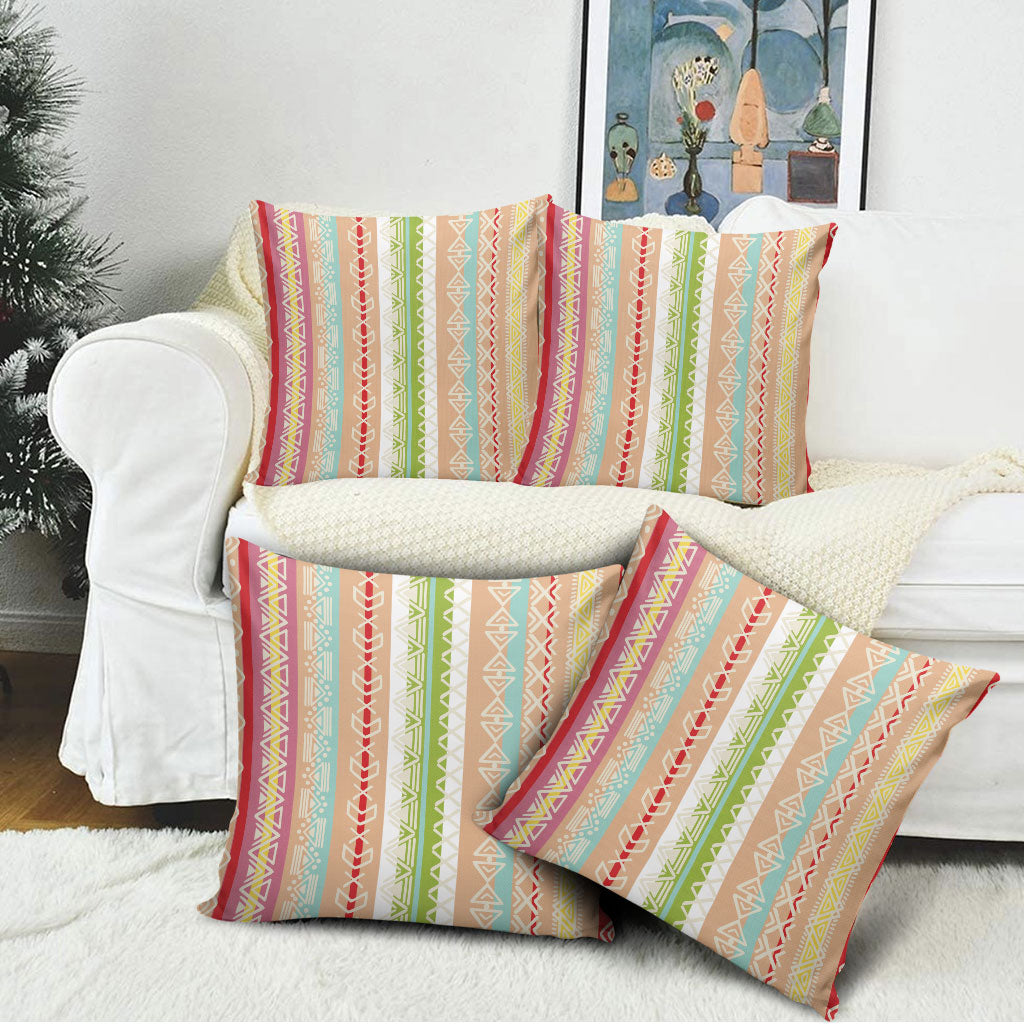 Nigerian Aso Oke African Ethnic Stripes Pillow Cover