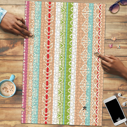 Nigerian Aso Oke African Ethnic Stripes Puzzle