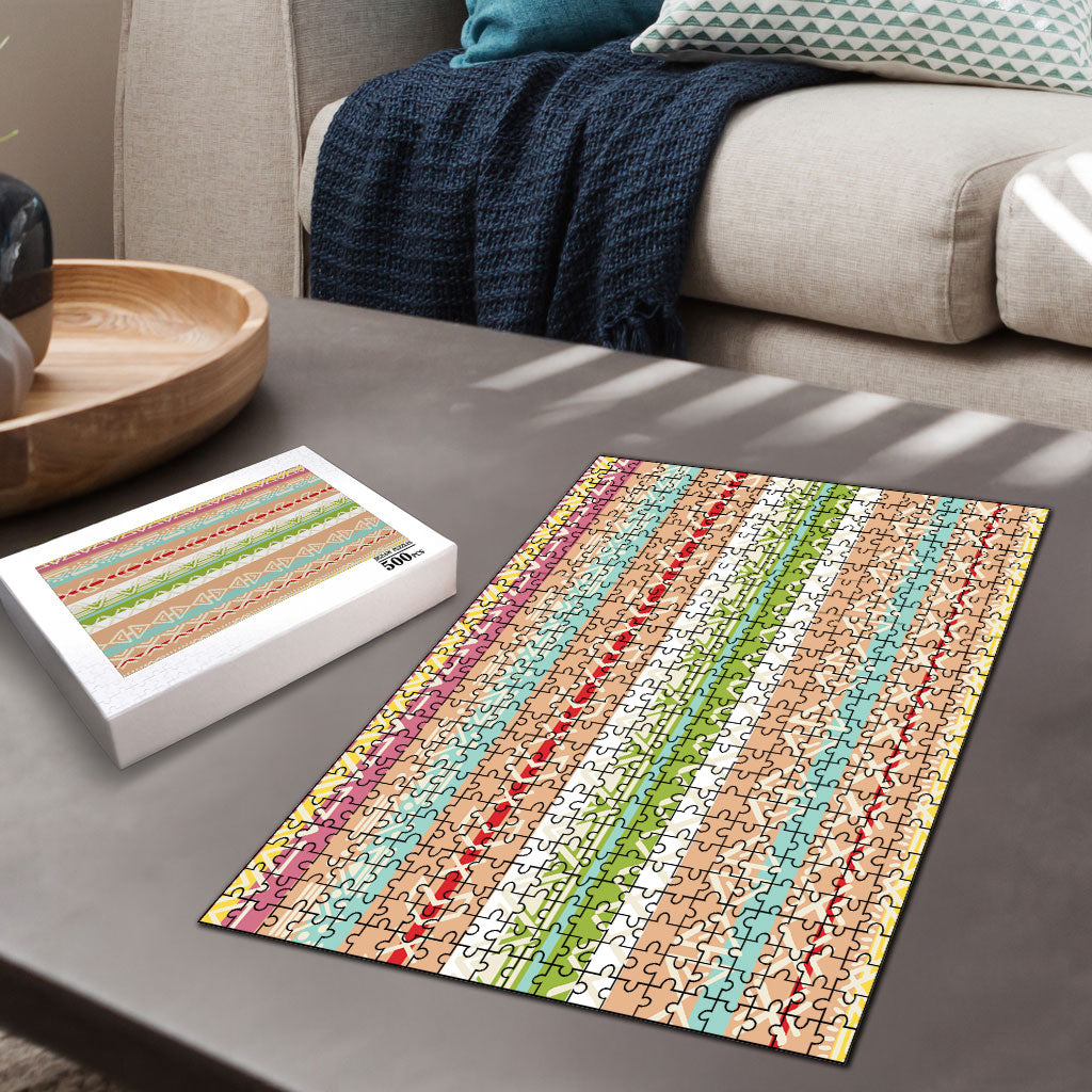 Nigerian Aso Oke African Ethnic Stripes Puzzle