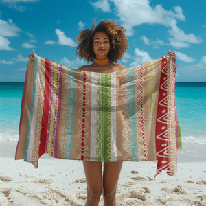 Nigerian Aso Oke African Ethnic Stripes Sarong
