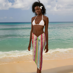 Nigerian Aso Oke African Ethnic Stripes Sarong