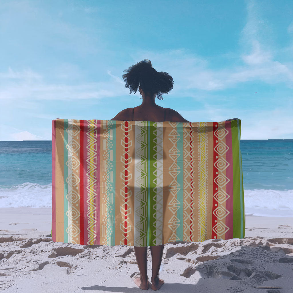 Nigerian Aso Oke African Ethnic Stripes Sarong