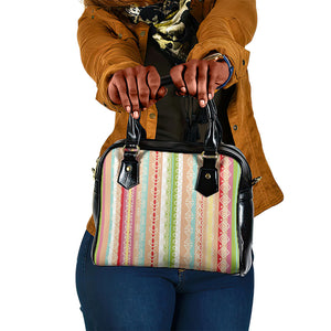 Nigerian Aso Oke African Ethnic Stripes Shoulder Handbag