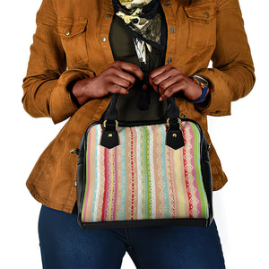 Nigerian Aso Oke African Ethnic Stripes Shoulder Handbag