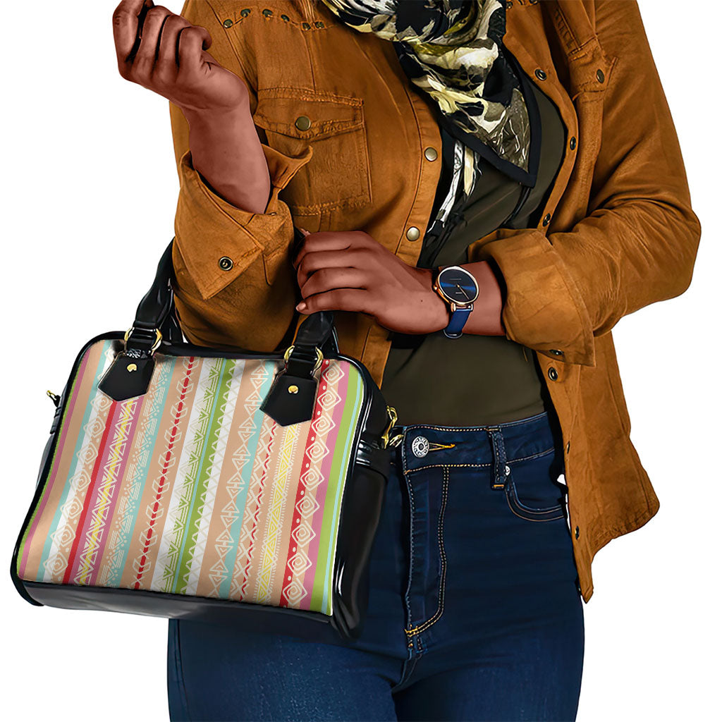 Nigerian Aso Oke African Ethnic Stripes Shoulder Handbag