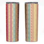 Nigerian Aso Oke African Ethnic Stripes Skinny Tumbler