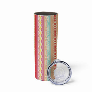 Nigerian Aso Oke African Ethnic Stripes Skinny Tumbler