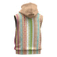 Nigerian Aso Oke African Ethnic Stripes Sleeveless Hoodie