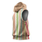 Nigerian Aso Oke African Ethnic Stripes Sleeveless Hoodie
