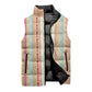 Nigerian Aso Oke African Ethnic Stripes Sleeveless Puffer Jacket