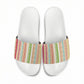 Nigerian Aso Oke African Ethnic Stripes Slide Sandals