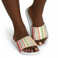Nigerian Aso Oke African Ethnic Stripes Slide Sandals