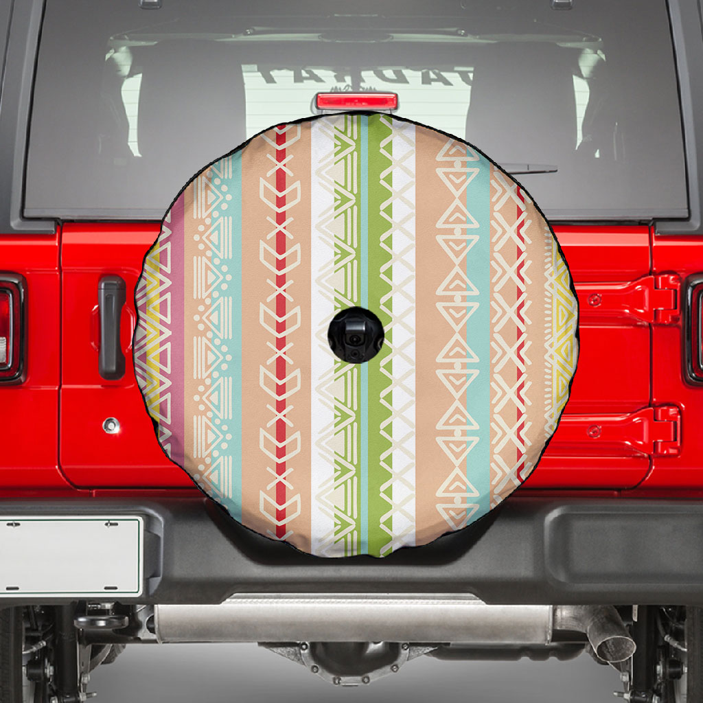 Nigerian Aso Oke African Ethnic Stripes Spare Tire Cover