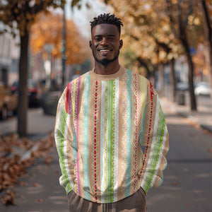 Nigerian Aso Oke African Ethnic Stripes Sweatshirt