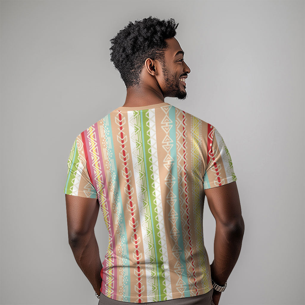 Nigerian Aso Oke African Ethnic Stripes T shirt
