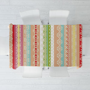 Nigerian Aso Oke African Ethnic Stripes Tablecloth