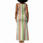 Nigerian Aso Oke African Ethnic Stripes Tank Maxi Dress