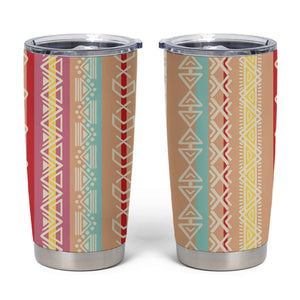 Nigerian Aso Oke African Ethnic Stripes Tumbler Cup