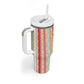 Nigerian Aso Oke African Ethnic Stripes Tumbler With Handle