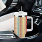 Nigerian Aso Oke African Ethnic Stripes Tumbler With Handle