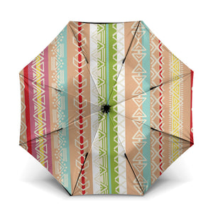 Nigerian Aso Oke African Ethnic Stripes Umbrella