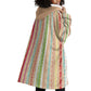 Nigerian Aso Oke African Ethnic Stripes Wearable Blanket Hoodie