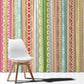 Nigerian Aso Oke African Ethnic Stripes Window Curtain