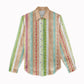 Nigerian Aso Oke African Ethnic Stripes Women Casual Shirt