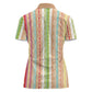 Nigerian Aso Oke African Ethnic Stripes Women Polo Shirt