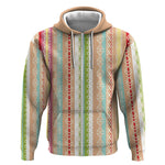 Nigerian Aso Oke African Ethnic Stripes Zip Hoodie